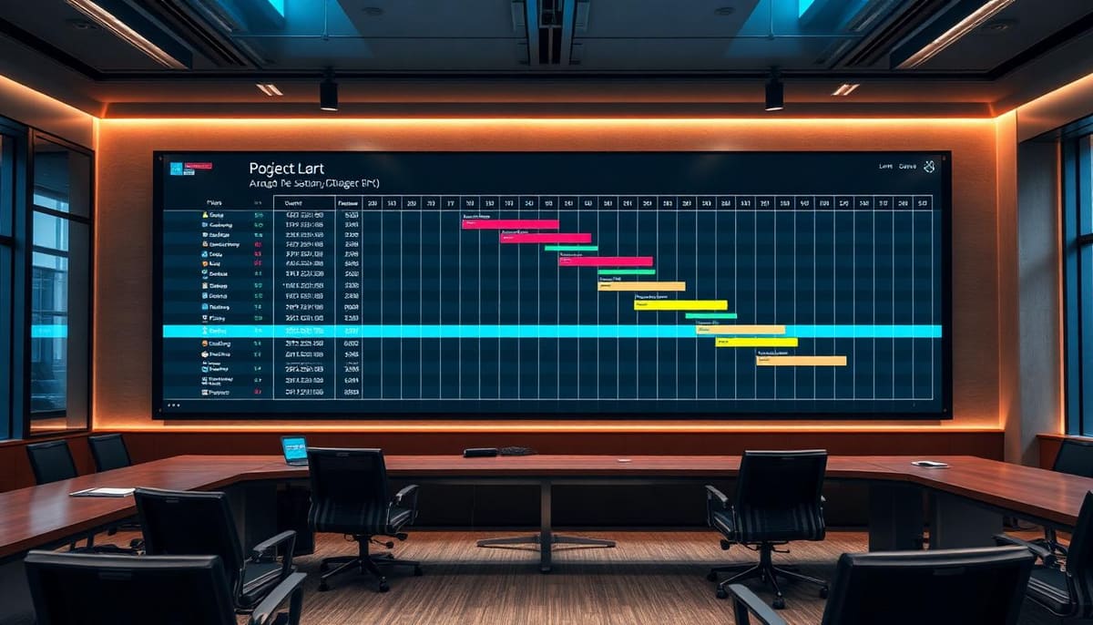 مخطط Gantt ديناميكي مع تحسين IA