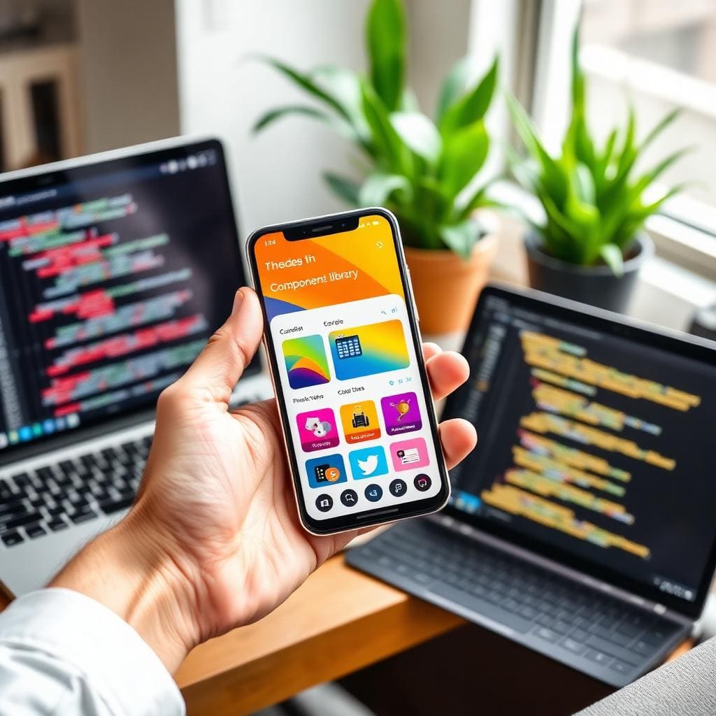 مكونات نظام تصميم Figma مرتبطة بكود React Native