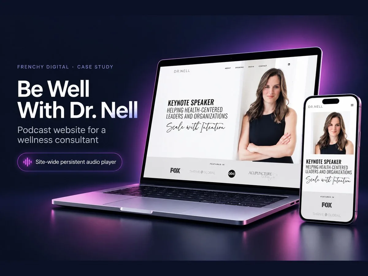 Podcast, Blog & Consulting Platform : Be Well With Dr. Nell project screenshot