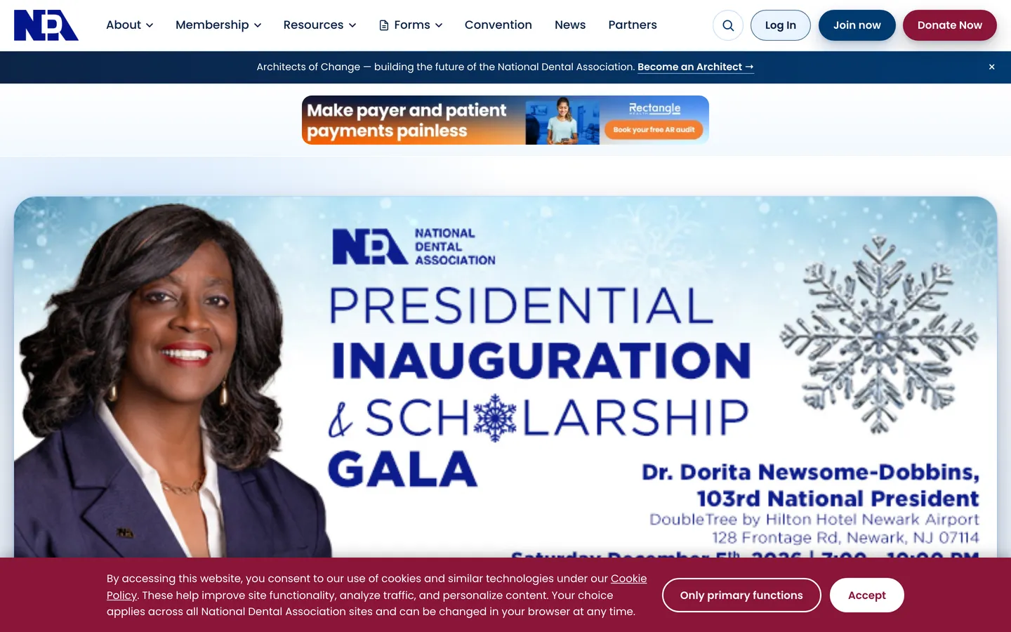 National Dental Association — desktop view of the live member platform built by Frenchy Digital