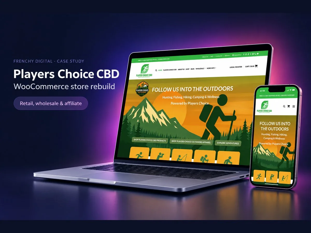CBD Store for Retail, Wholesale & Affiliates : Players Choice CBD project screenshot