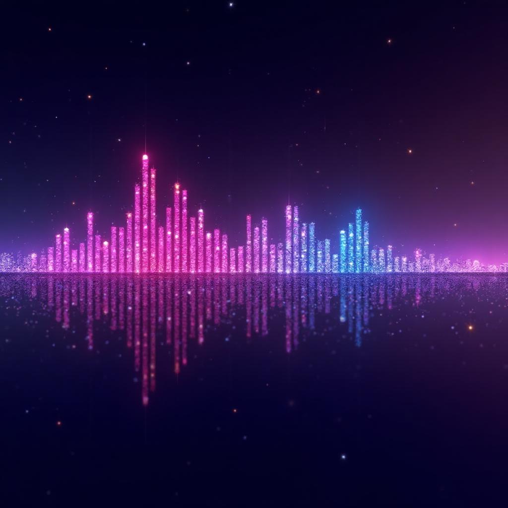 Digital music waveforms and audio visualization