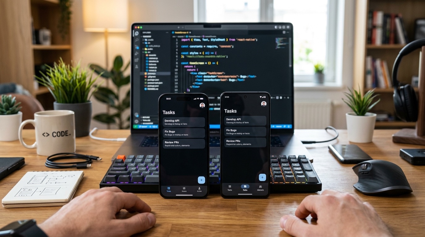 A scorecard of hybrid app development companies ranked on named React Native and Flutter apps, vendor directory listings, open source libraries and code ownership terms