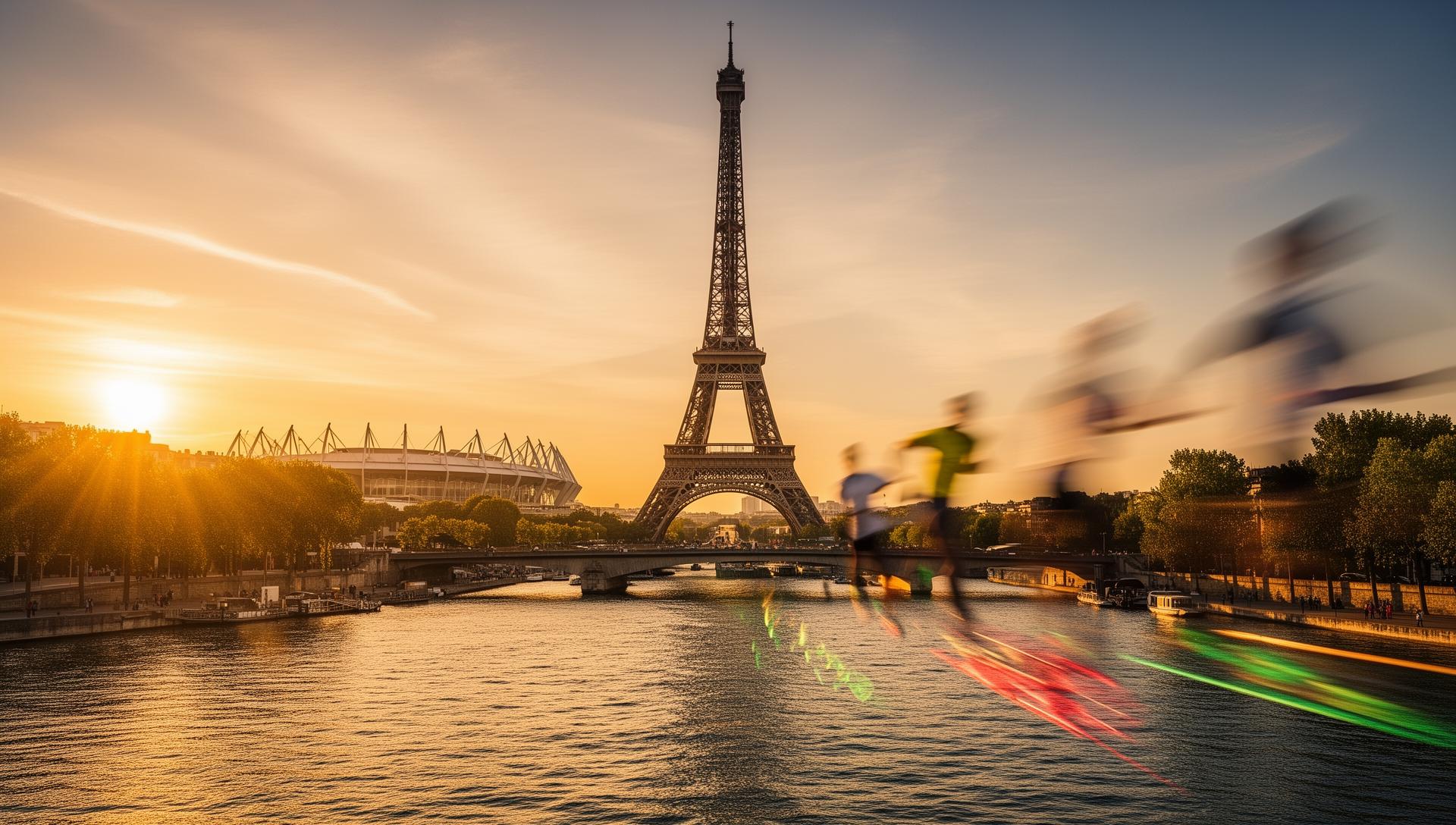 Paris 2024 Olympics digital innovation - Eiffel Tower, Seine ceremony, fan experience technology